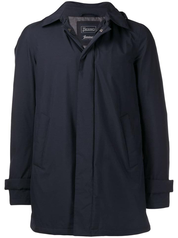 Herno Zip-up Lightweight Parka Jacket - Blue