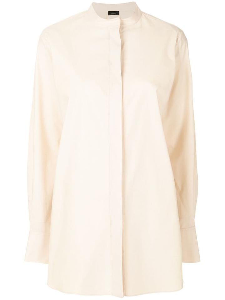 Joseph Mandarin Collar Shirt - Neutrals