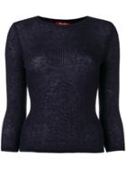 Max Mara Studio Classic Slim-fit Sweater - Blue