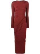 Pinko Long Fitted Dress - Red