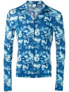 Jean Paul Gaultier Pre-owned Faces Print Zipped Top - Blue
