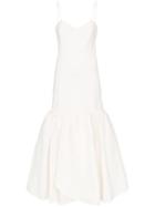 Rebecca De Ravenel Sweetheart-neck Flared Dress - White