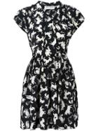 Saint Laurent Babydoll Lavaliere Horoscope Dress, Women's, Size: 40, Black, Silk