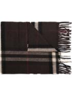 Burberry House Check Scarf, Men's, Brown, Cashmere