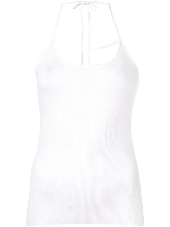 Jacquemus Fitted Halter Neck Top - White