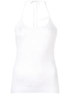 Jacquemus Fitted Halter Neck Top - White