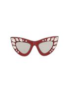Ermanno Scervino Sunglasses Brooch - Red