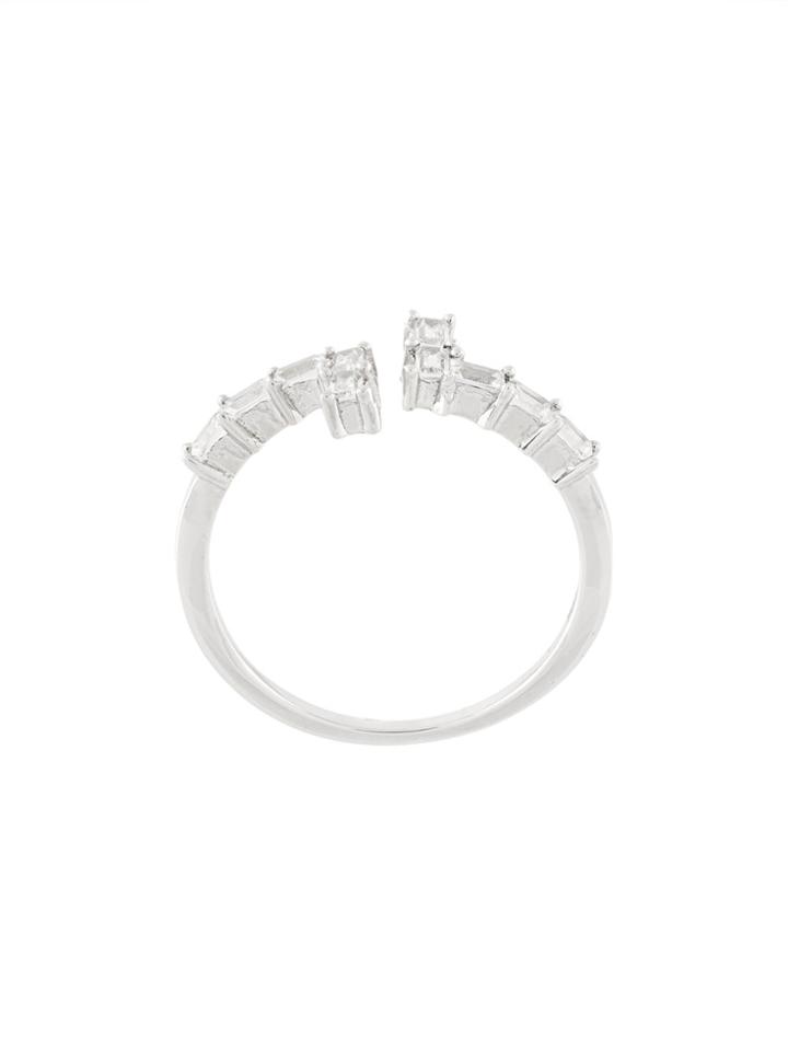 V Jewellery Asymmetry Ring - Metallic