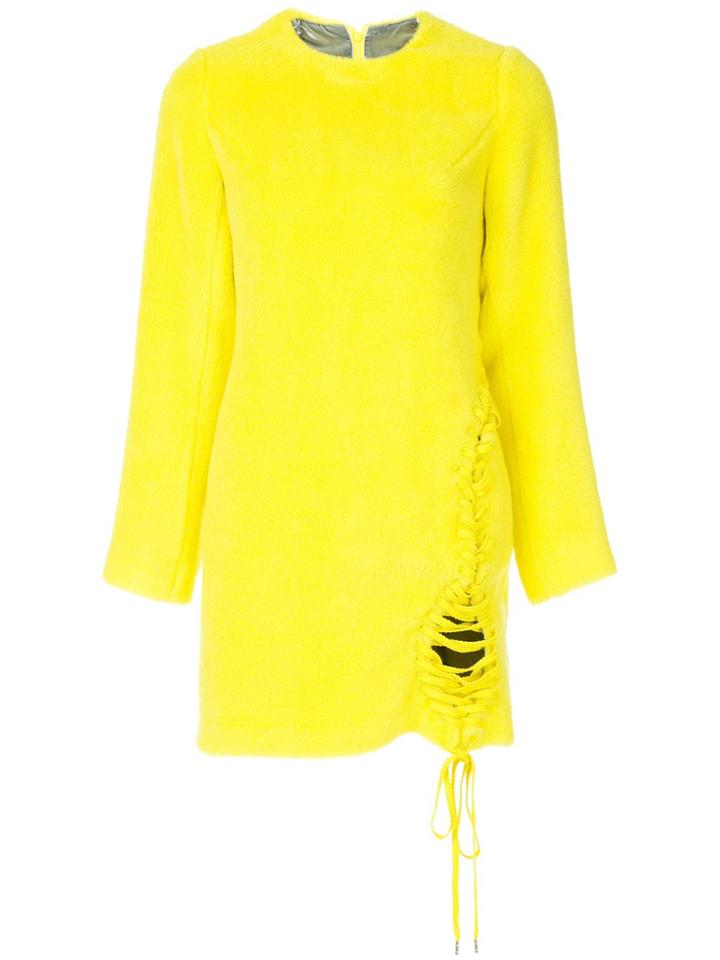 Facetasm Lace-up Fastening Detailed Dress - Yellow & Orange