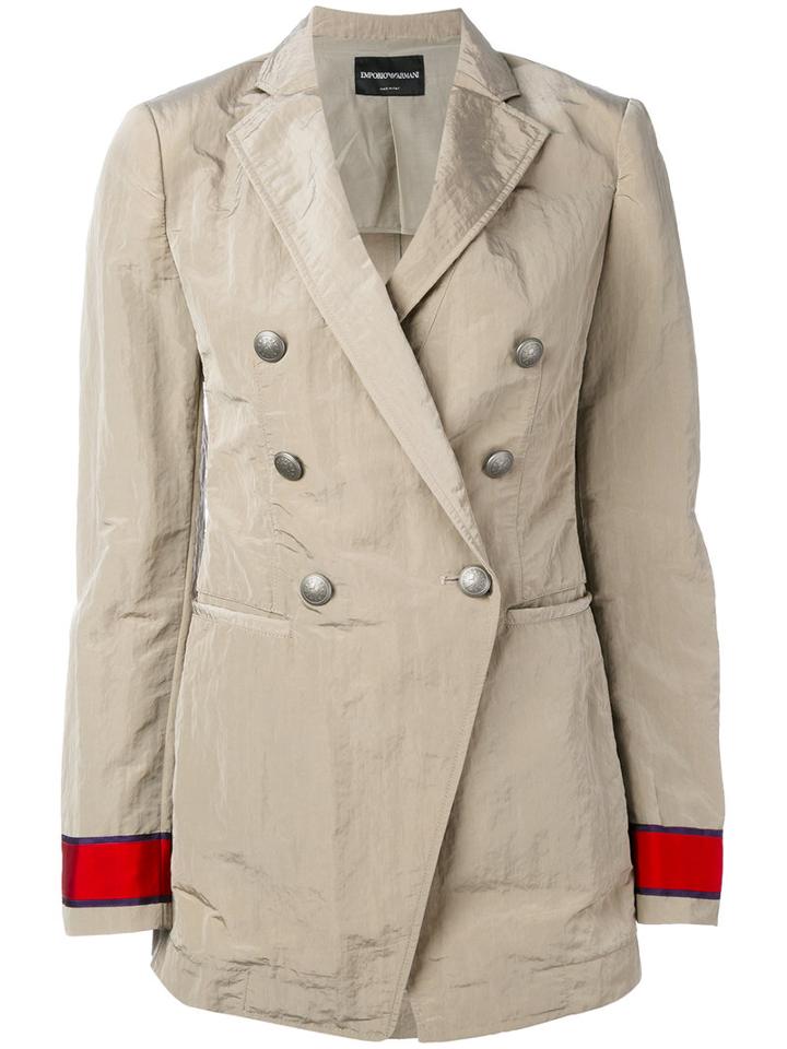 Emporio Armani - Military Jacket - Women - Cotton/polyamide/polyester/viscose - 46, Nude/neutrals, Cotton/polyamide/polyester/viscose
