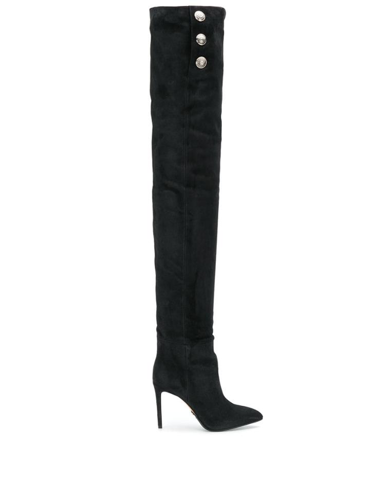 Balmain Janet Thigh-high Boots - Black