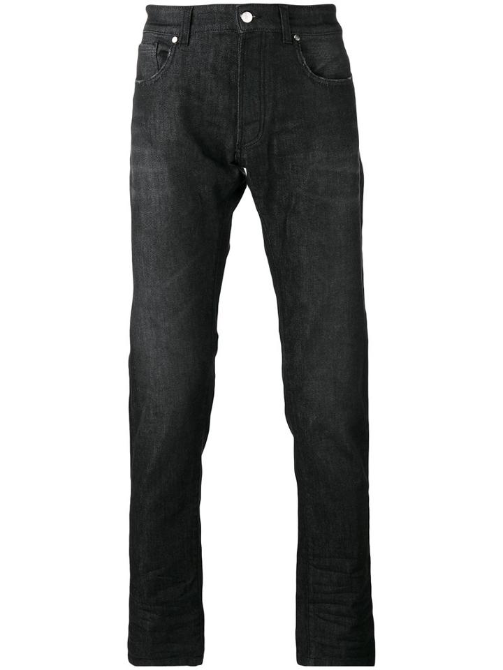 Versace Collection Slim Fit Jeans, Men's, Size: 36, Black, Cotton/spandex/elastane