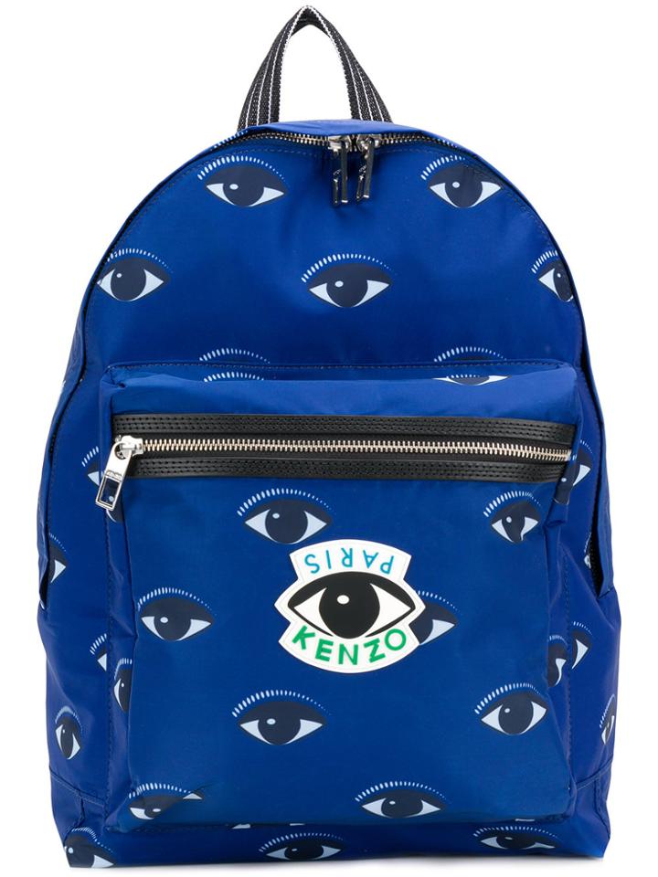 Kenzo Eye Print Backpack - Blue