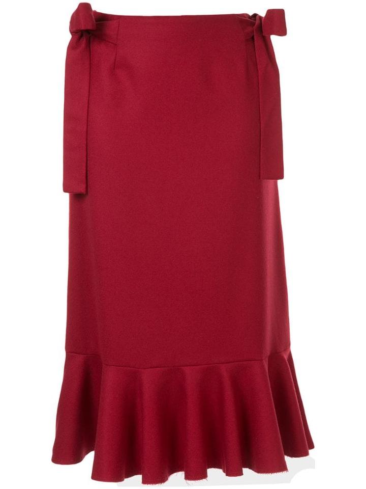 Sueundercover Bow Detail Midi Skirt - Red