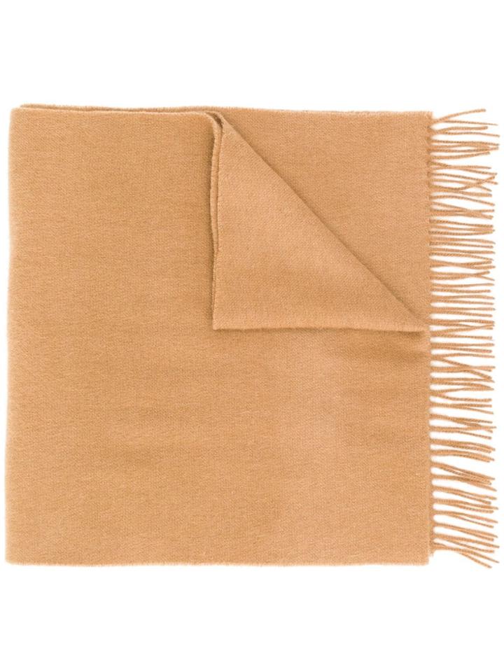 Boss Hugo Boss Fringed Knit Scarf - Neutrals