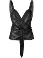 Nanushka Ribbon Knot Tank Top - Black