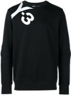 Y-3 Logo Print Sweatshirt, Men's, Size: Xl, Black, Cotton