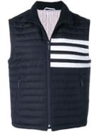 Thom Browne 4-bar Down Quilted Vest - Blue