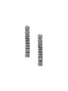 Maria Black Lorin Blanc Diamond Hoop Earrings (pair) - Metallic