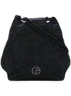 Giorgio Armani Vintage Bead Embellished Shoulder Bag - Black