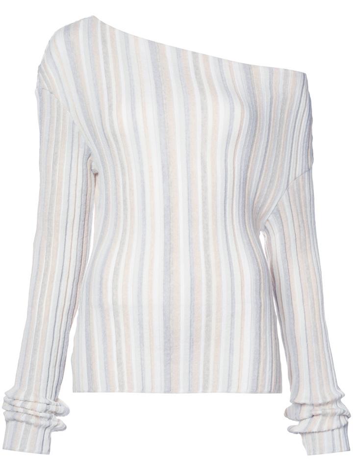 Jacquemus - Off-shoulder Sweater - Women - Wool - 38, Nude/neutrals, Wool