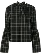 Rejina Pyo - Check Print Marta Blouse With Bell Sleeves - Women - Cotton - 10, Black, Cotton