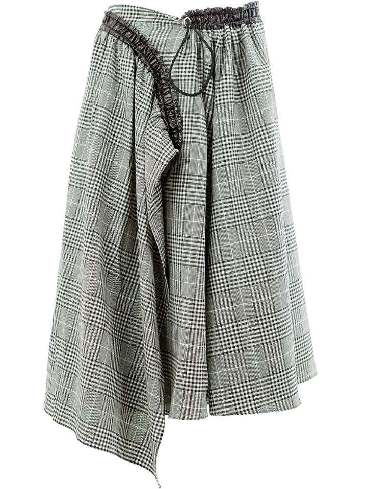 Aalto Checkered Skirt - Black