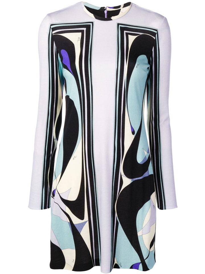 Emilio Pucci Alex Print Wool Dress - Purple