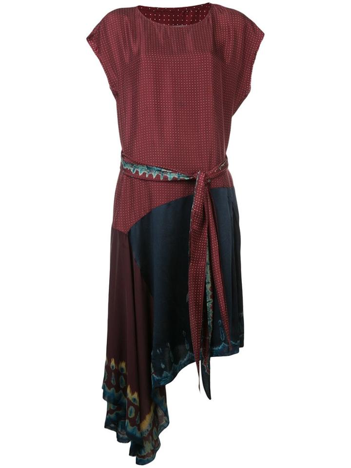 Raquel Allegra Tie Dye Scarf Dress - Red