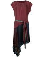 Raquel Allegra Tie Dye Scarf Dress - Red