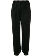 Krizia Pleated Design Trousers - Black