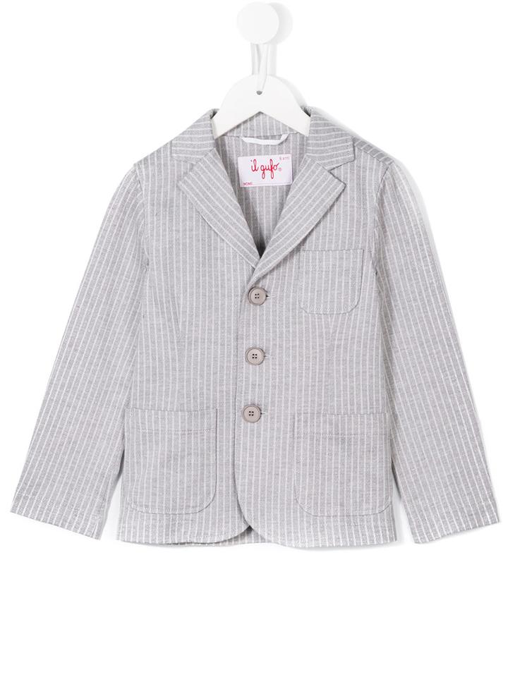 Il Gufo Striped Blazer, Boy's, Size: 6 Yrs, Grey