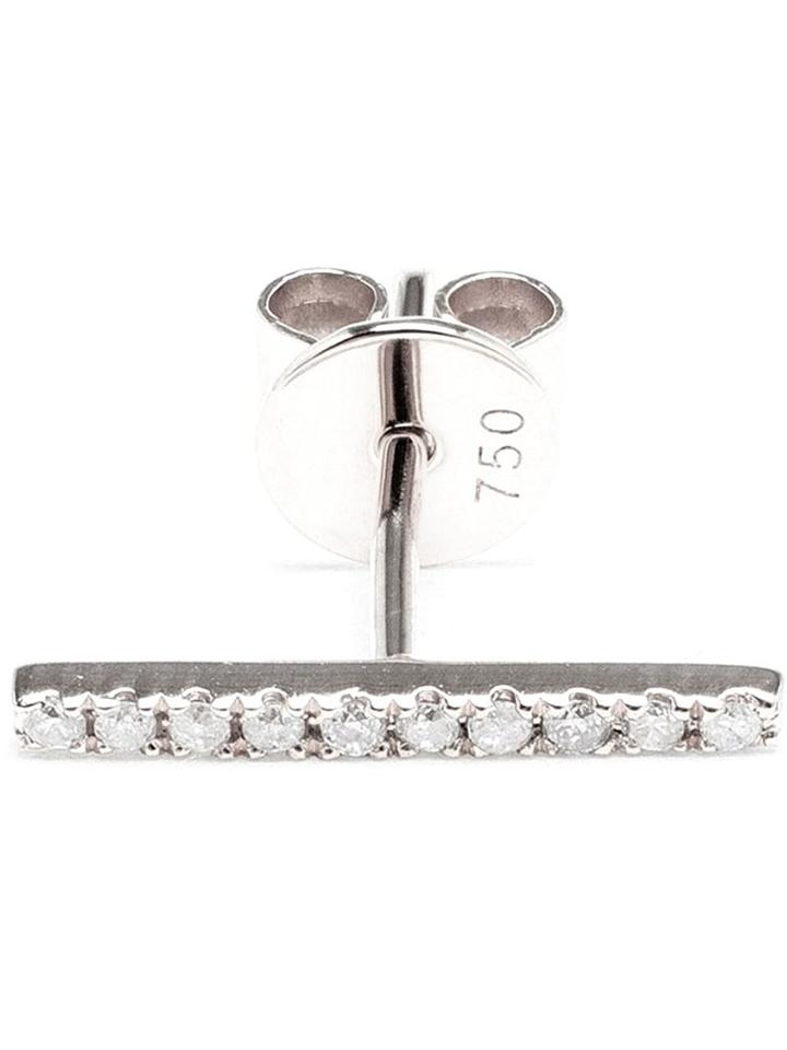 Asherali Knopfer Diamond Bar Earring, Women's, White