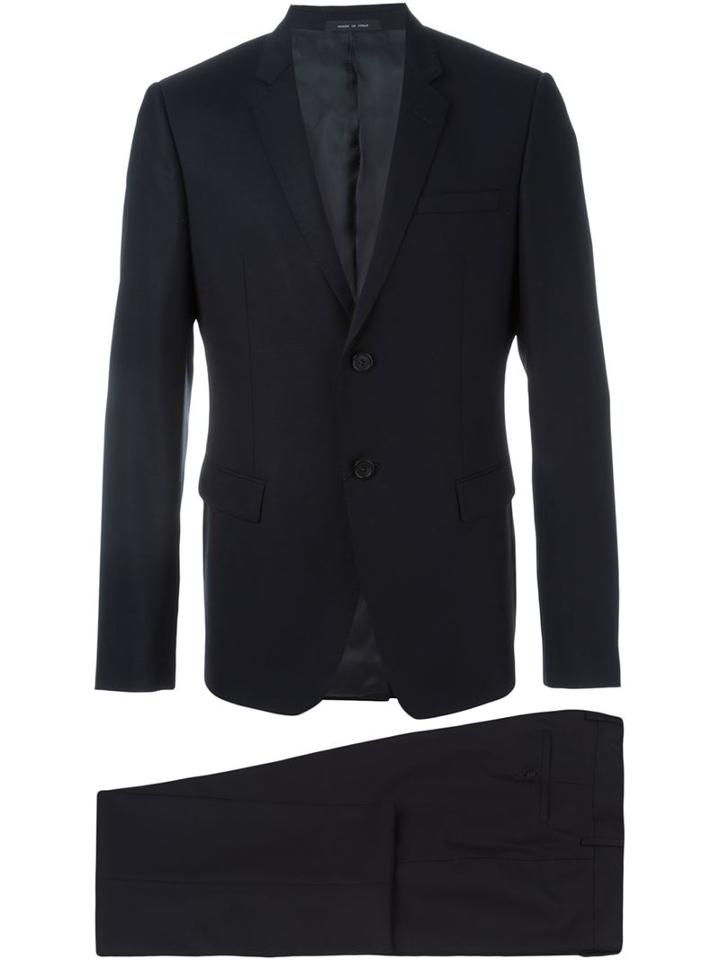 Emporio Armani Two-button Suit, Men's, Size: 52, Blue, Acetate/cupro/viscose/wool