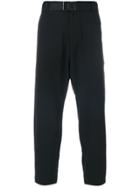 D.gnak Strap Belted Cropped Trousers - Black