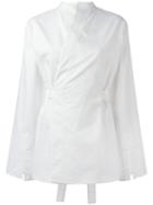 Joseph Wrap Shirt, Women's, Size: 40, White, Cotton