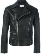 Maison Margiela Classic Biker Jacket, Men's, Size: 48, Black, Viscose/cotton/lamb Skin