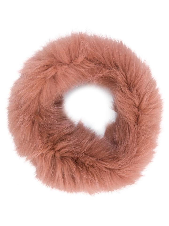 Yves Salomon Knitted Snood - Pink