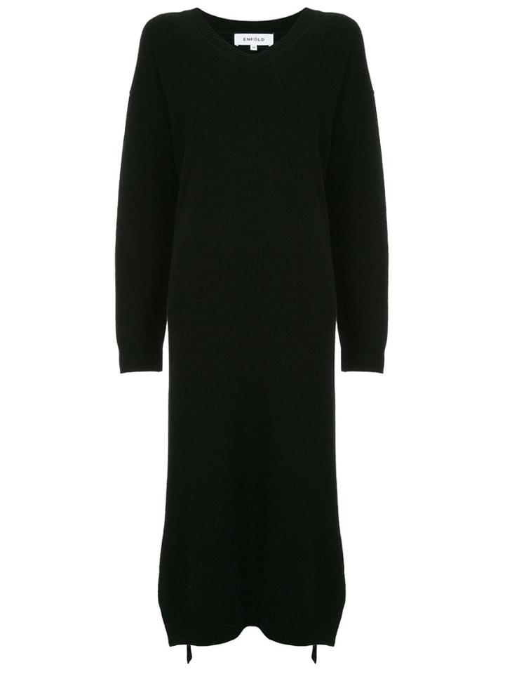Enföld Oversized Knitted Dress - Black