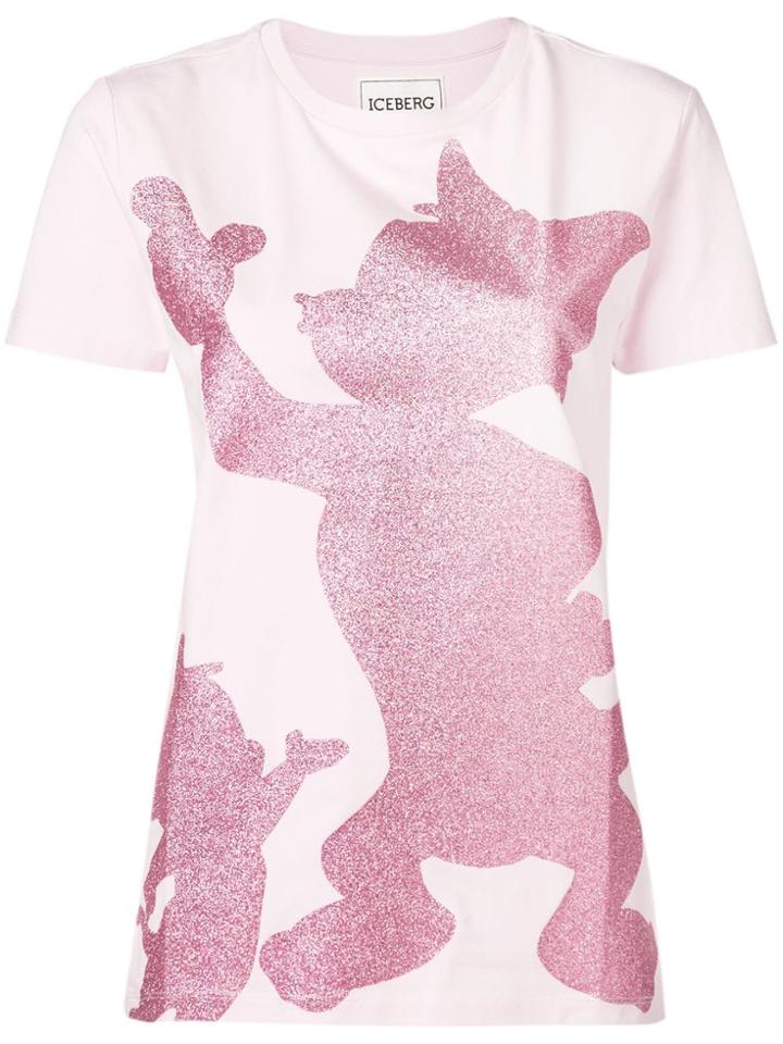Iceberg Tom & Jerry Glitter T-shirt - Pink & Purple
