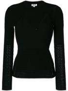 Kenzo Crew Neck Fitted Sweater - Black