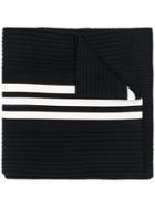 Y-3 Stripe Detail Knitted Scarf - Black