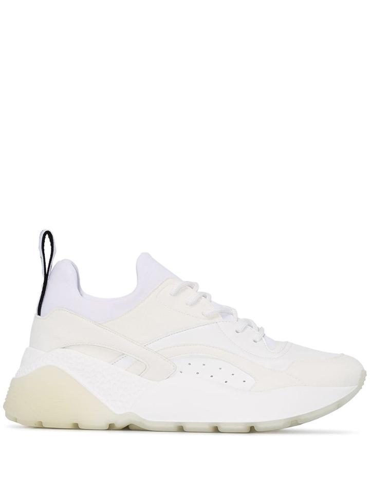Stella Mccartney White Eclypse Chunky Faux Suede Low-top Sneakers