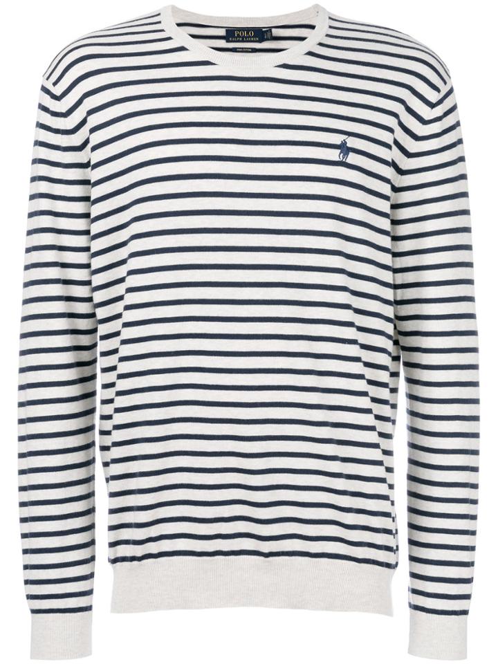 Polo Ralph Lauren Striped Crewneck Sweater - Nude & Neutrals