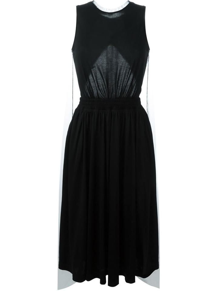Y-3 Striped Tulle Cape Dress