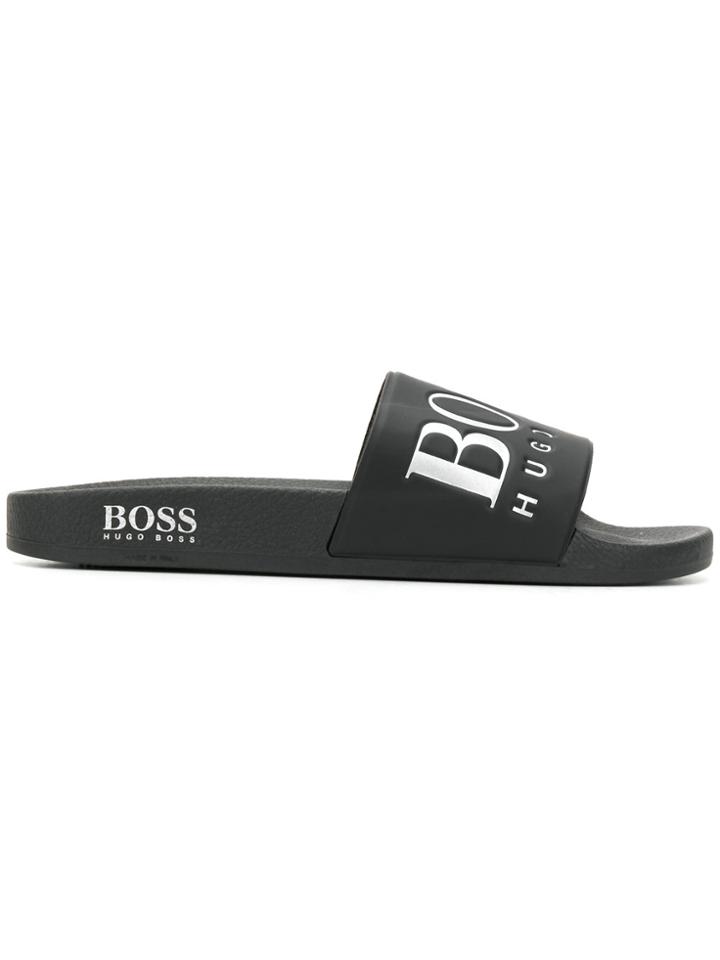 Boss Hugo Boss Logo Pool Slides - Black