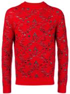 Saint Laurent Knit Pattern Sweater - Red