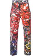 Charles Jeffrey Loverboy Abstract Painted Trousers - Blue