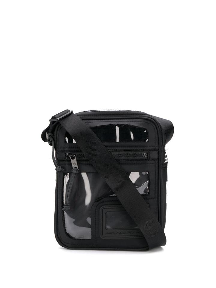 Maison Margiela Clear Panel Messenger Bag - Black