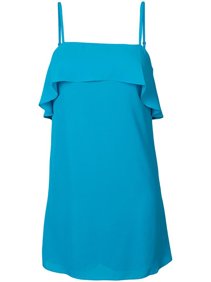Alice+olivia - Ruffled Detail Dress - Women - Polyester - S, Brown, Polyester